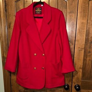 Vibrant Red Double-Breasted Blazer by McCall's